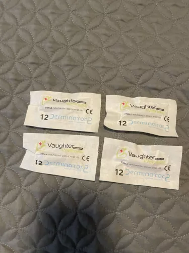 4 New Derminator 2 Replacement Needles 12 PlN Tip Derma Rolling