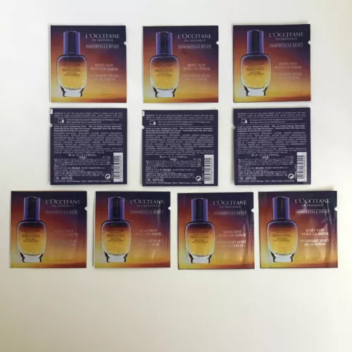 Lot Of 10 X LOccitane Immortelle Reset Overnight Reset oilin Serum 1ML EACH