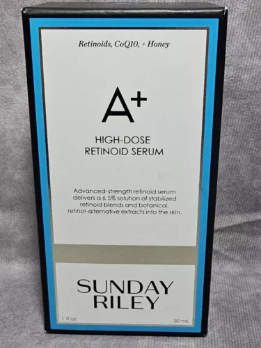 Sunday Riley A HighDose Retinoid Serum 1 Oz 30 mL CoQ10 Honey B3 New Fast