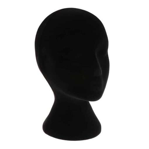 Styrofoam Mannequin Head Female black color for Wig making, Display Hair, Hats and Hairpieces etc. 1