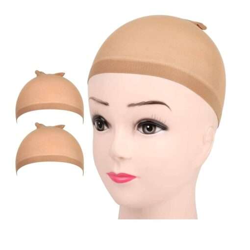 Wig Cap 2 Pcs per pack Polyester Stretchy fabric For Wig Hair Extensions Wig making choose color 1