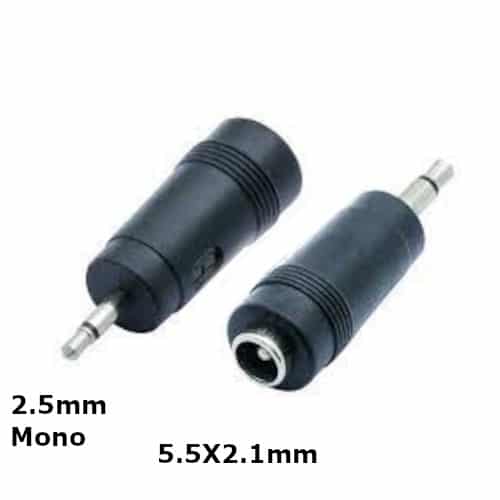 Laptop DC Tip Converter 5.5 x 2.1mm female To 2.5mm mono