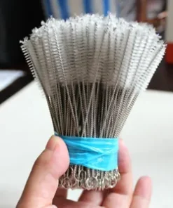 100Pcs/Set Long Bottle Pipe Cleaning Brush Stainless Steel Nylon Straw Cleaners