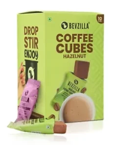 Bevzilla 10 Instant Coffee Cubes Pack with Organic Date Palm(Hazelnut flavour)