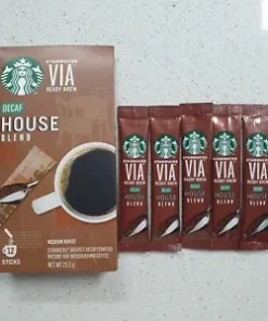 Starbucks Via Instant Coffee Decaf House Blend 5 Sticks ( 2.1 g x 5 Sticks)