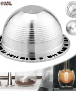 Stainless Steel Refillable Fit For Nespresso Vertuo Coffee Pod Capsules 230ml