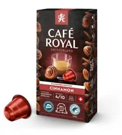 Cafe Royal Cinnamon Nespresso Compatible Coffee Capsules Box 10 Drinks