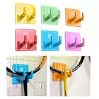 6 Pieces Wall Mounted Racket Rack Metal Heavy Duty Racket Hanger Hook Badminton