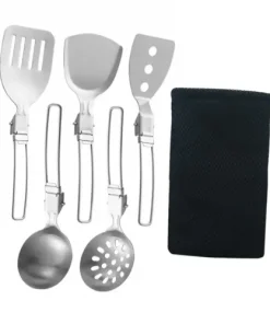 6 Pieces Camp Cooking Utensil Set Cookware Kit for Grilling Camping Parties