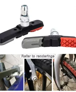 1 Pair Silent Bike Brake Blocks Brake Shoes Metal Break System Wear-Resistant