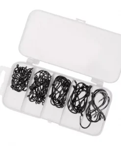 75 Pieces High Carbon Steel Barbed Fishing Hooks Coarse Feeder Carp Fishing