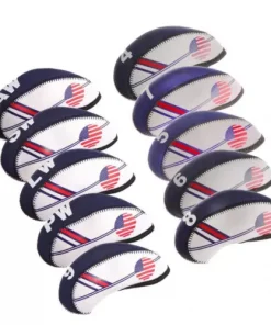 10 Pieces Golf Club Covers for Irons, Nylon Club Head Covers