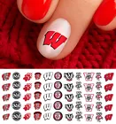 Wisconsin Badgers College Sports Team Nail Art Decals - Salon Quality!
