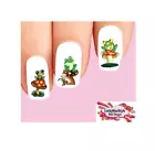 Waterslide Nail Decals Set of 20 - Cute Frog on Mushroom Assorted