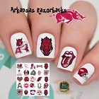 Arkansas Razorbacks Waterslide Nail Art Decals Set Of 50 Instructions & Bonus