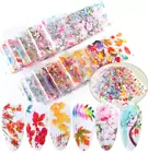 10pcs  Maple Leaf Flower Nail Art Film Foil Transfer Decals Manicure DIY 19132