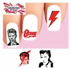 Waterslide Nail Decals Set of 20 - David Bowie Ziggy Stardust Assorted