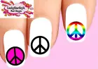 Waterslide Nail Decals Set of 20 - Colorful Peace Sign Assorted
