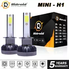 2x Mini H1 COB LED Headlight Bulb High Low Beams White Lamp 6000K 260000LM 1200W