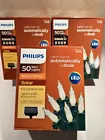 3 Boxes Of Philips 50 Mini Lights Warm White Solar LED Outdoor New Dawn 2 Dusk