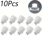 10PCS Mini USB Plug-in LED Night Light Portable Night Lamp Bedroom Kitchen Decor
