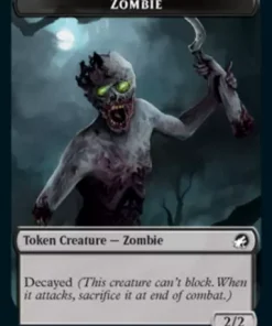 ZOMBIE TOKEN x4 (#05) mtg NM Innistrad: Midnight Hunt