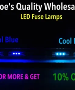 (10)COOL BLUE or ROYAL BLUE LED FUSE 8V LAMPS/DIAL-METERS- STEREO RECEIVER DIAL