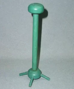 Vintage Mod Retro Green Wooden Hat Wig Cap Display Stand #1