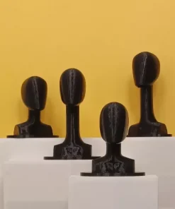 Black HAT or WIG STAND display MANNEQUIN model CAP holder 1:6 for BARBIE doll