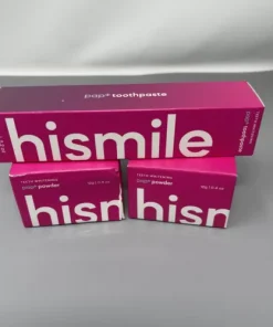 (2) Hismile Pap Powder Teeth Whitening Powder 0.4 oz (1) PAP Toothpaste 2.2 oz
