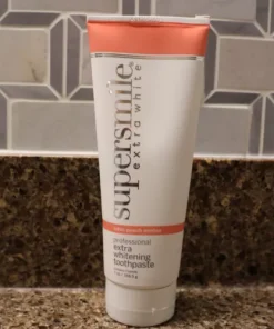 Supersmile Jumbo 7 oz  EXTRA Whitening Toothpaste Lotus Peach Mintea