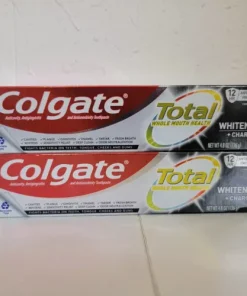 [2 Pack] Colgate Total Whitening Charcoal Toothpaste 4.8 oz