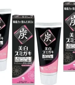 Sumigaki Charcoal Grain Toothpaste Whitening Floral Tea Mint Scent 90g x 3Packs