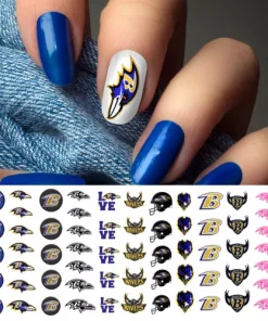 Baltimore Ravens Football Nail Art Decals - Salon Quality!