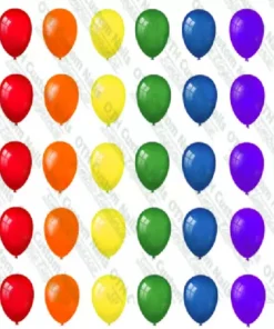 Balloon Nail Decals Set of 25 Salon Quality
