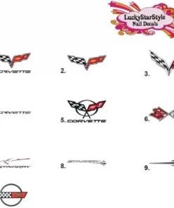 Waterslide Nail Decals Set of 20 - Corvette - you choose