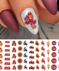 Arizona State Sun Devils College Sports Team Nail Art Decals - Salon Quality!