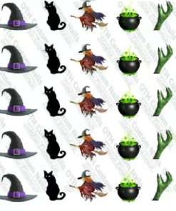 Witch Waterslide Nail Decals Set of 25 Salon Quality