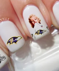 Baltimore Ravens Nail Art Stickers Transfers Decals Set of 40 - A1322