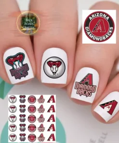 Arizona Diamondbacks Baseball Waterslide Nail Art Decals Set Of 50  Instructions