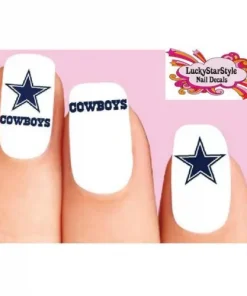 Waterslide Nail Decals Set of 20 - Dallas Cowboys Football Assorted