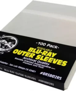 (100) Blu-Ray Outer Sleeves RESEALABLE 12mm Case HD DVD PS3 Box Bags Covers 2mil