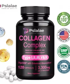 Collagen Complex 3300mg- Type I, II, III, V, X - Anti-Aging, Hydrolyzed Collagen