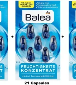 Balea 3 x Moisturizing Face Concentrate Serum Anti Aging Wrinkles (3x7 Capsules)