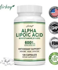 Alpha Lipoic Acid 600mg-Blood Sugar Balance, Metabolism Aid, Antioxidant Complex