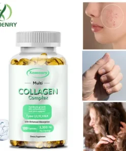 Collagen Complex 3300mg- Type I, II, III, V, X - Hydrolyzed Collagen, Anti-Aging