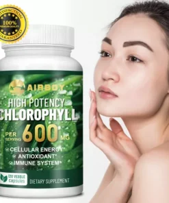Chlorophyll Capsules 600mg - Hair, Skin, Nail Health, Immune Support, Anti-aging