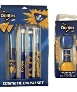 Taste Beauty Doritos Cool Ranch 4 pc Cosmetic Brush and 2 pc Nail Polish Set