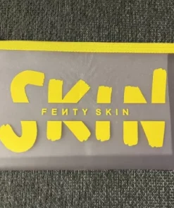 Fenty Skin Beauty Pouch Yellow Writing And Zipper New In Plastic Packaging
