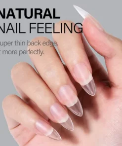 Soft Gel Tips Artificial Nails False Full Cover Acrylic UV Gel Natural Look